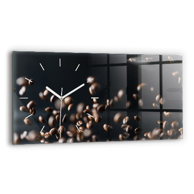 Horloge murale horizontale Café en grains