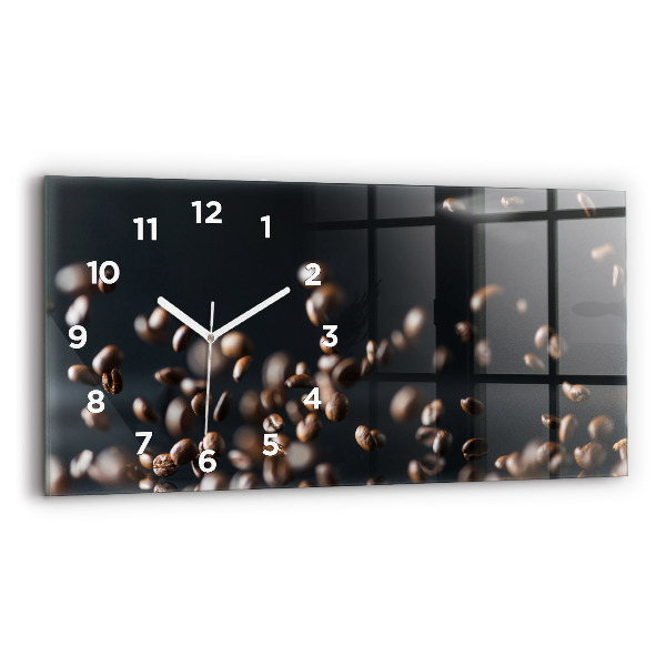 Horloge murale horizontale Café en grains