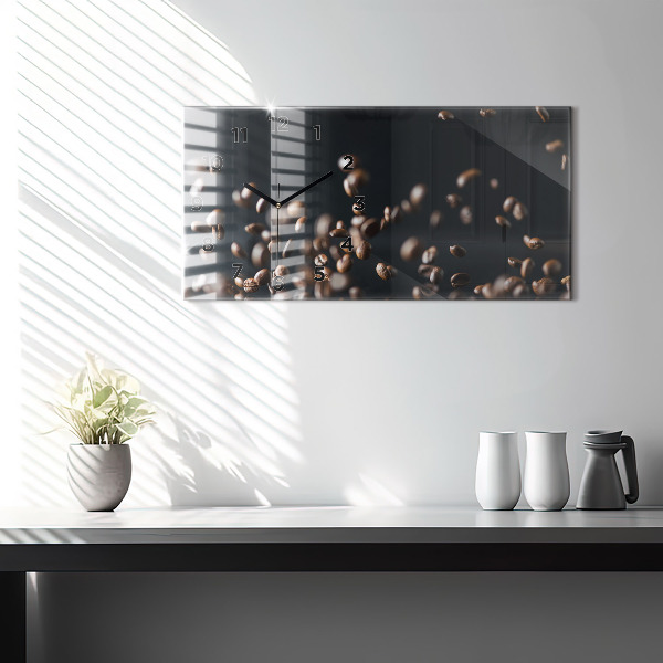 Horloge murale horizontale Café en grains