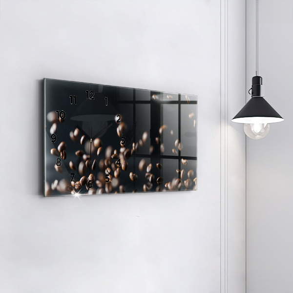 Horloge murale horizontale Café en grains