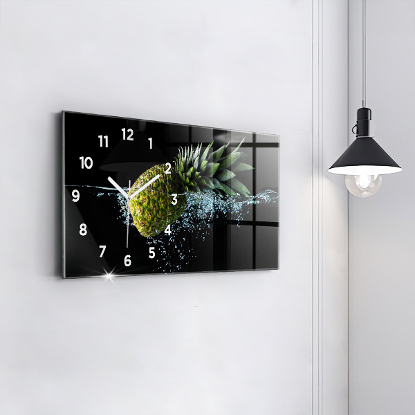 Horloge murale horizontale Ananas