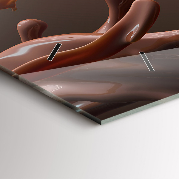 Horloge murale horizontale Cacao