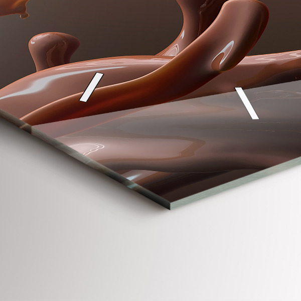 Horloge murale horizontale Cacao