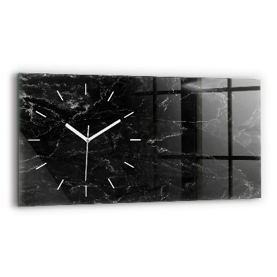 Horloge murale horizontale marbre noir