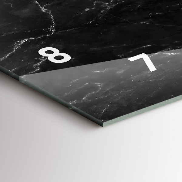 Horloge murale horizontale marbre noir