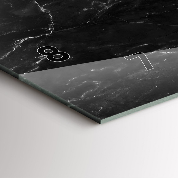 Horloge murale horizontale marbre noir