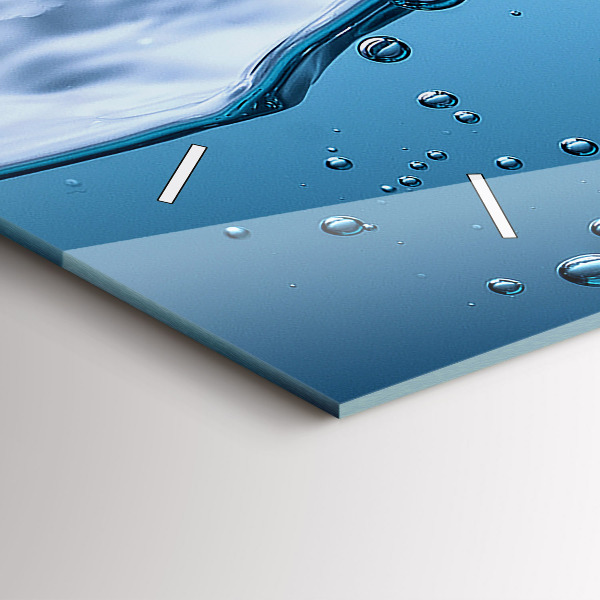 Horloge murale horizontale 'Gros plan sur l''eau'