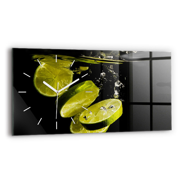 Horloge murale horizontale Citrons verts
