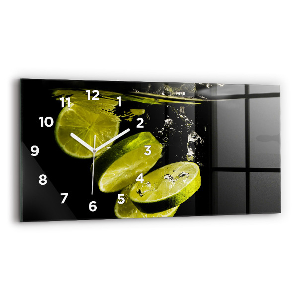 Horloge murale horizontale Citrons verts