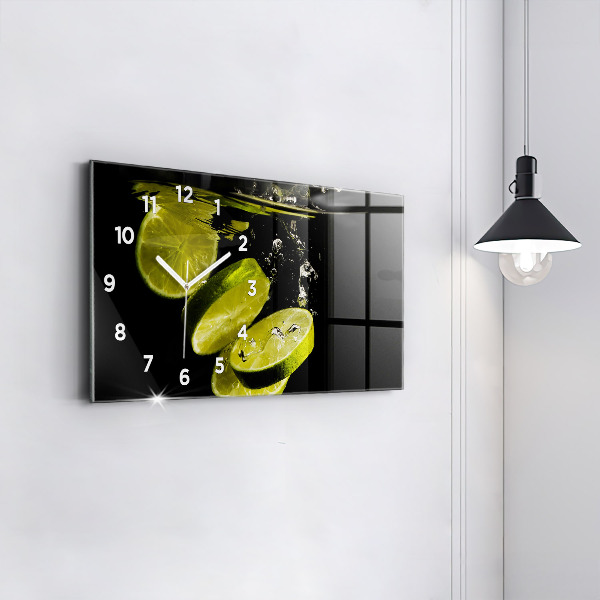 Horloge murale horizontale Citrons verts
