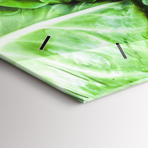 Horloge murale horizontale Légumes verts