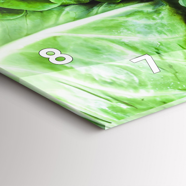 Horloge murale horizontale Légumes verts