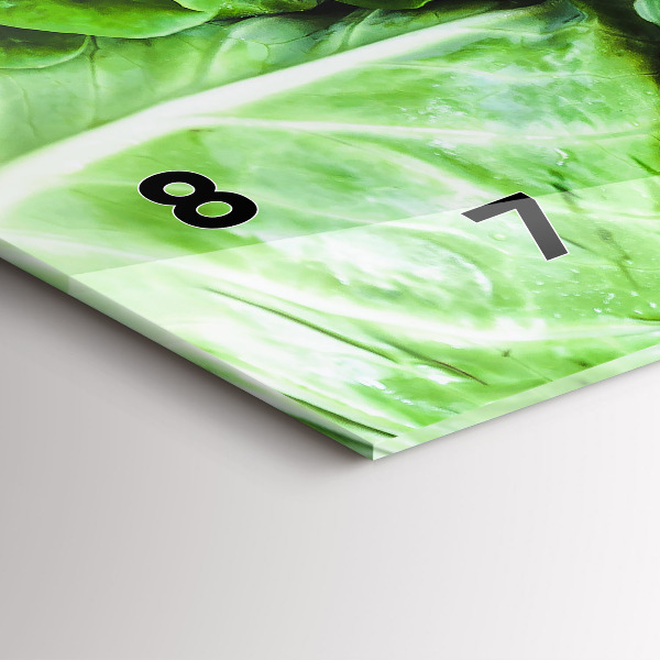 Horloge murale horizontale Légumes verts