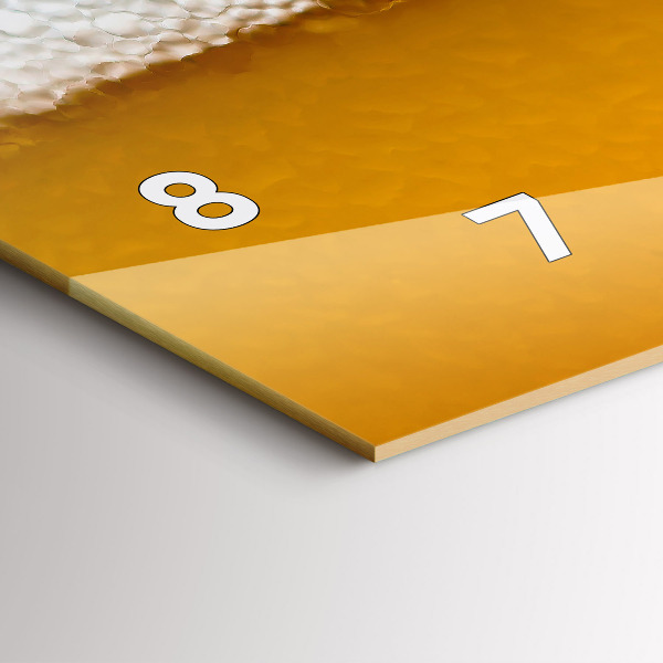 Horloge murale horizontale Gros plan sur la bière