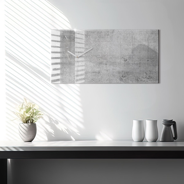 Horloge murale horizontale Mur brut