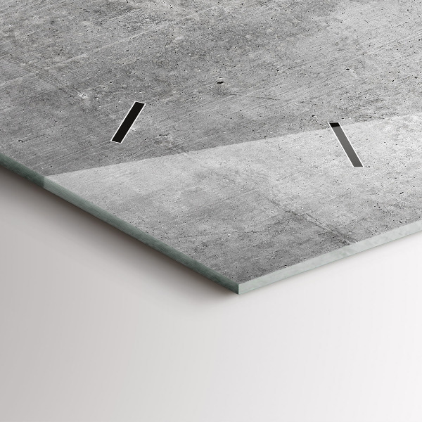 Horloge murale horizontale Mur brut