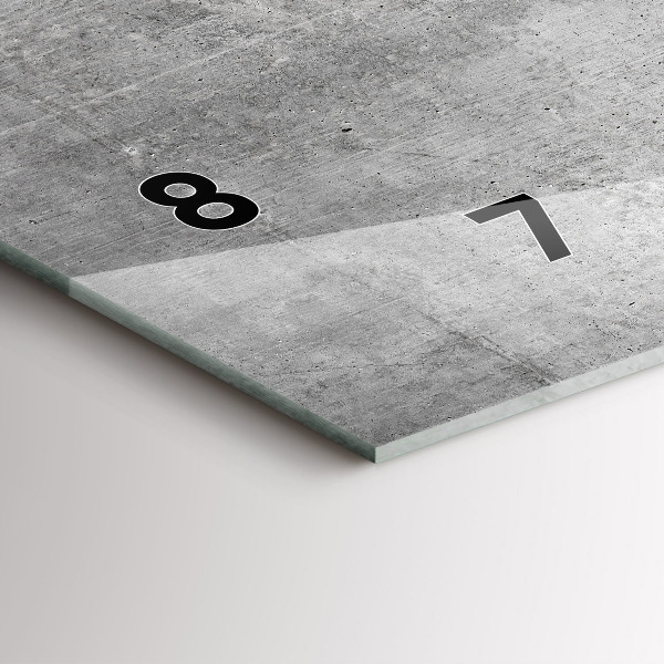 Horloge murale horizontale Mur brut