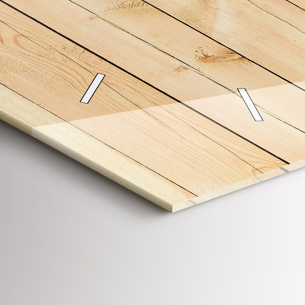 Horloge murale horizontale planches de bois