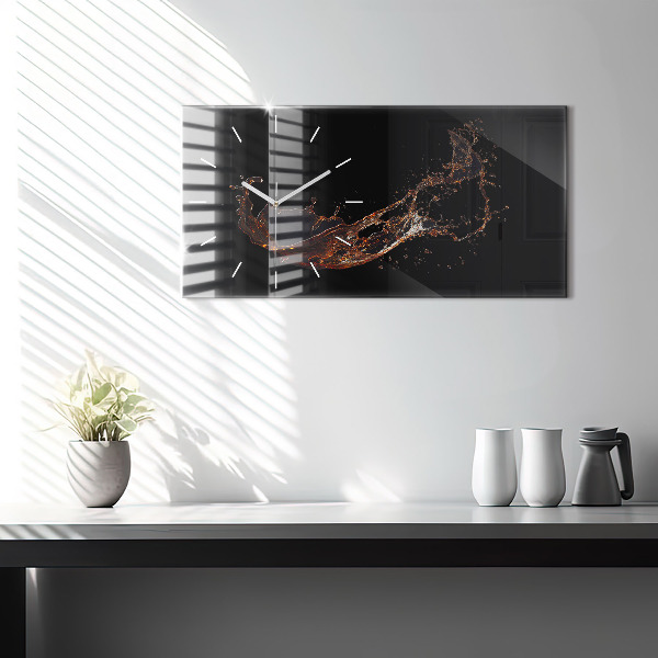 Horloge murale horizontale Boisson renversée
