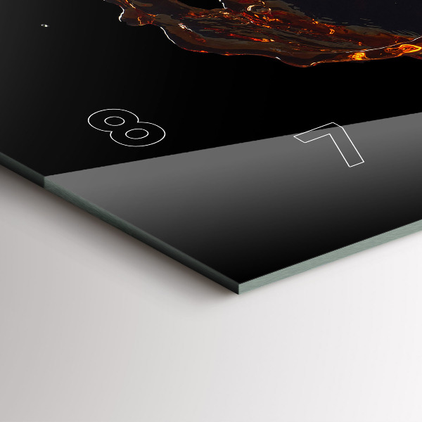 Horloge murale horizontale Boisson renversée