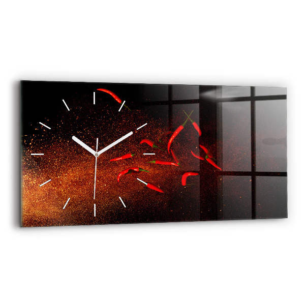 Horloge murale horizontale Piments