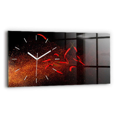 Horloge murale horizontale Piments