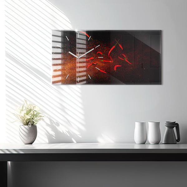 Horloge murale horizontale Piments
