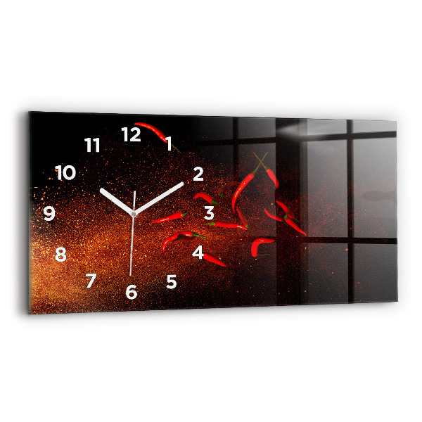 Horloge murale horizontale Piments