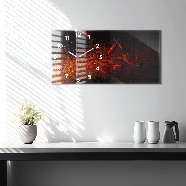 Horloge murale horizontale Piments