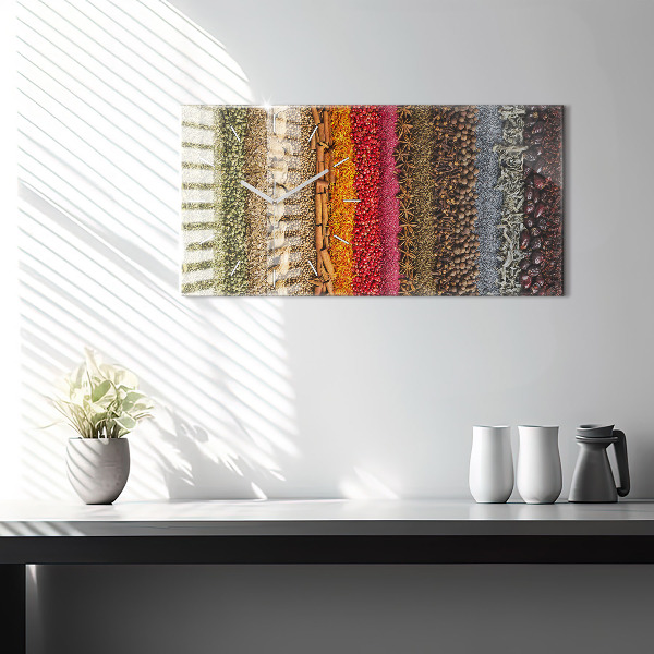 Horloge murale horizontale 'Des rangées d''épices'