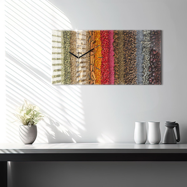 Horloge murale horizontale 'Des rangées d''épices'