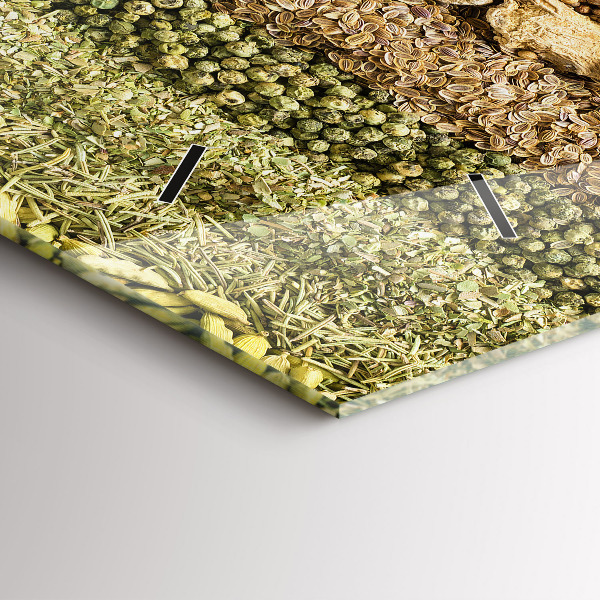 Horloge murale horizontale 'Des rangées d''épices'