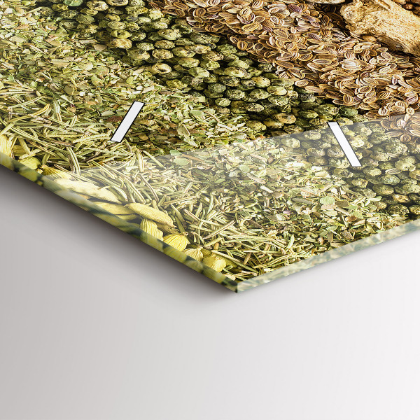 Horloge murale horizontale 'Des rangées d''épices'