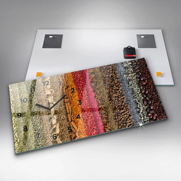 Horloge murale horizontale 'Des rangées d''épices'