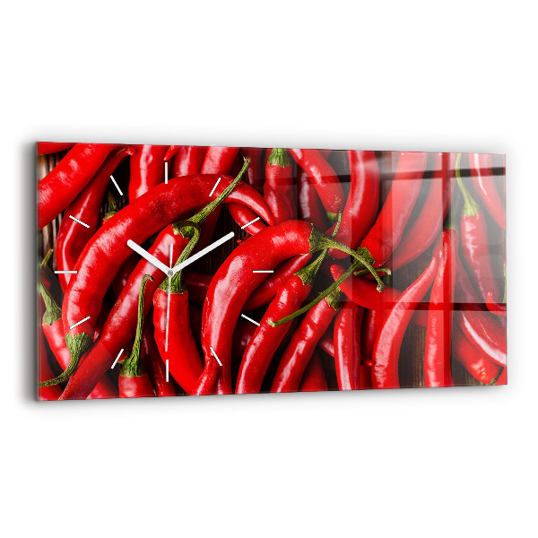 Horloge murale horizontale Piments forts
