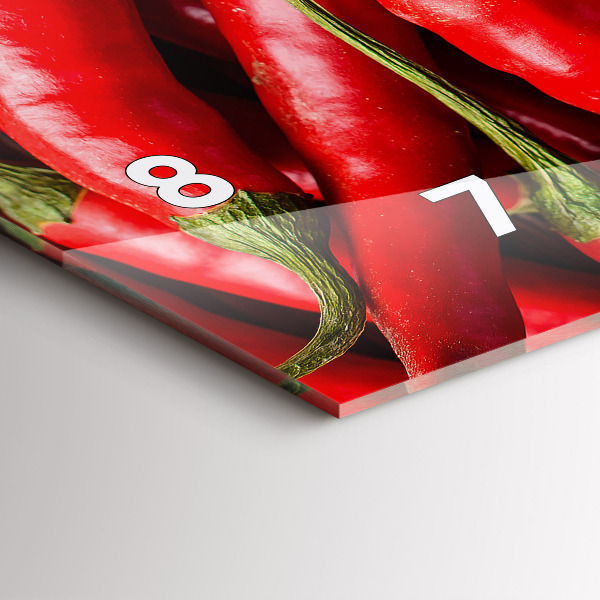 Horloge murale horizontale Piments forts