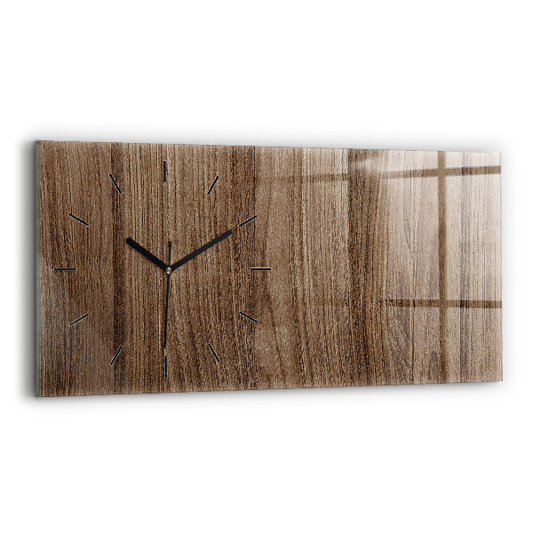 Horloge murale horizontale Bois foncé