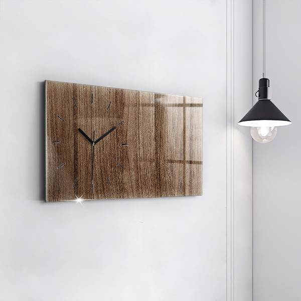 Horloge murale horizontale Bois foncé