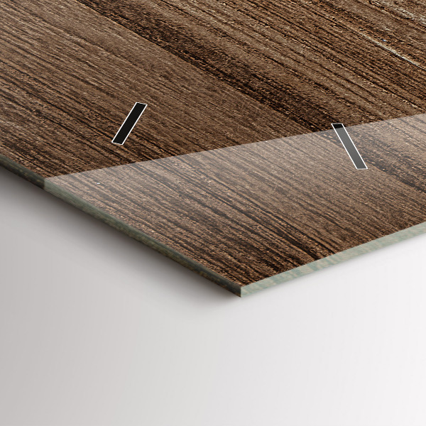 Horloge murale horizontale Bois foncé