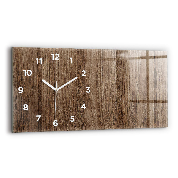Horloge murale horizontale Bois foncé