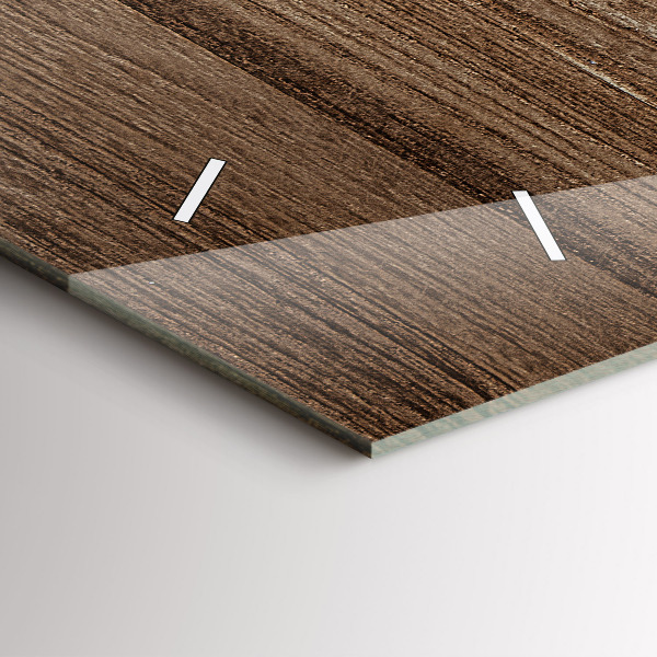 Horloge murale horizontale Bois foncé