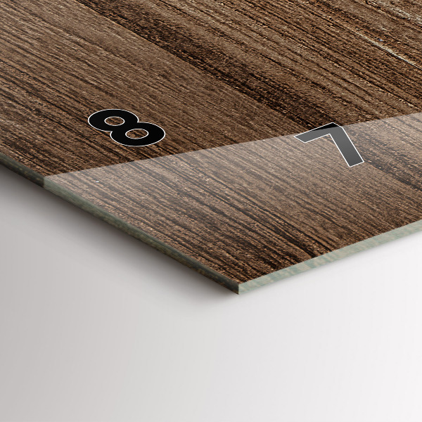 Horloge murale horizontale Bois foncé