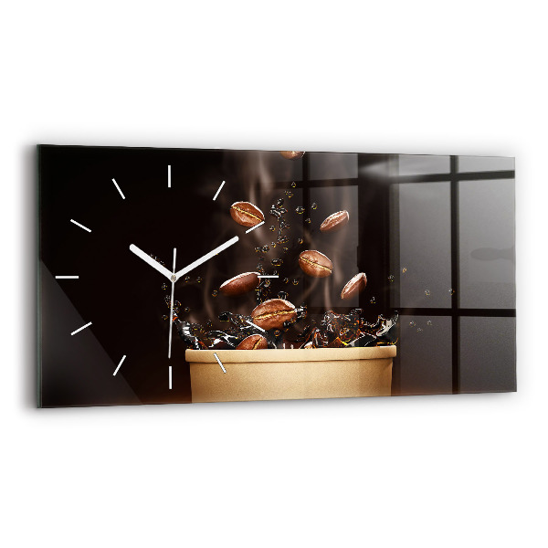 Horloge murale horizontale Café chaud
