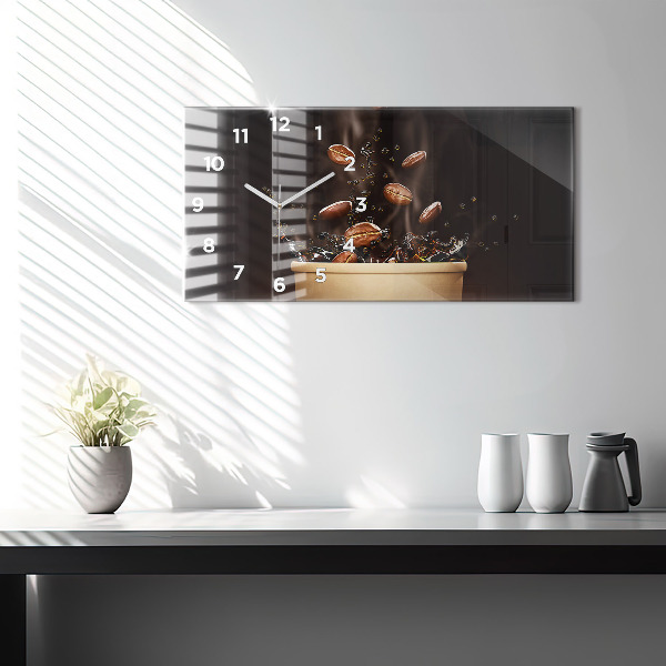 Horloge murale horizontale Café chaud