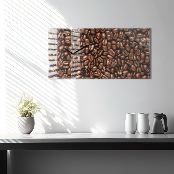 Horloge murale horizontale Café en grains