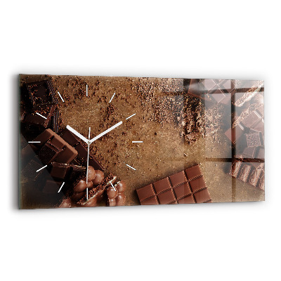 Horloge murale horizontale Barres de chocolat
