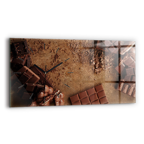 Horloge murale horizontale Barres de chocolat