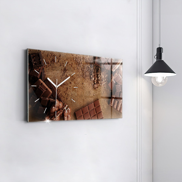 Horloge murale horizontale Barres de chocolat
