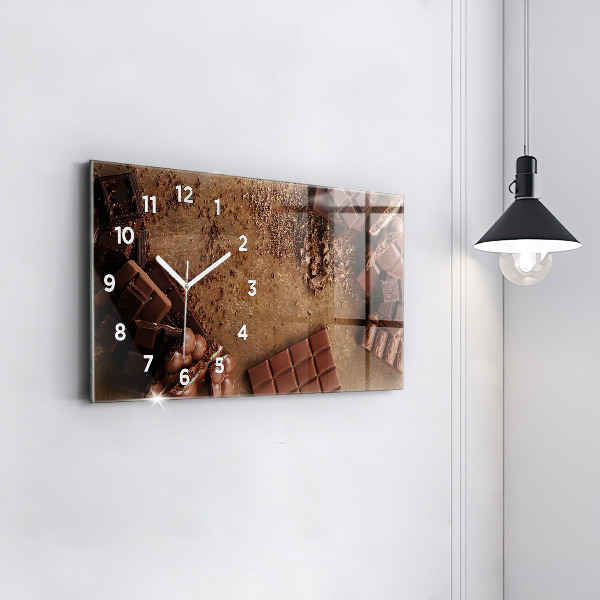 Horloge murale horizontale Barres de chocolat