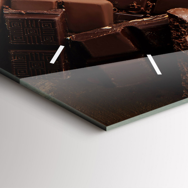 Horloge murale horizontale Barres de chocolat